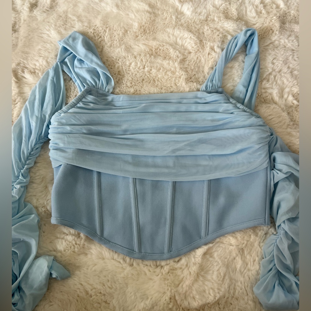 NWT Akira blue corset top